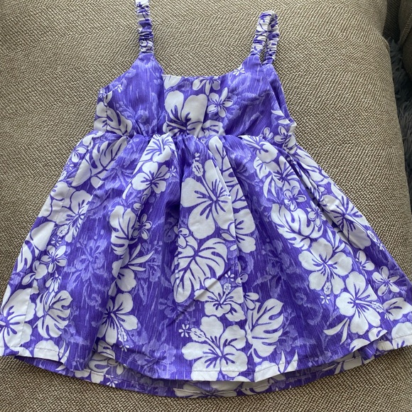 Made in Hawaii Sundress with Bloomers. Size 18 Months. Purple and White Floral. - Picture 4 of 8